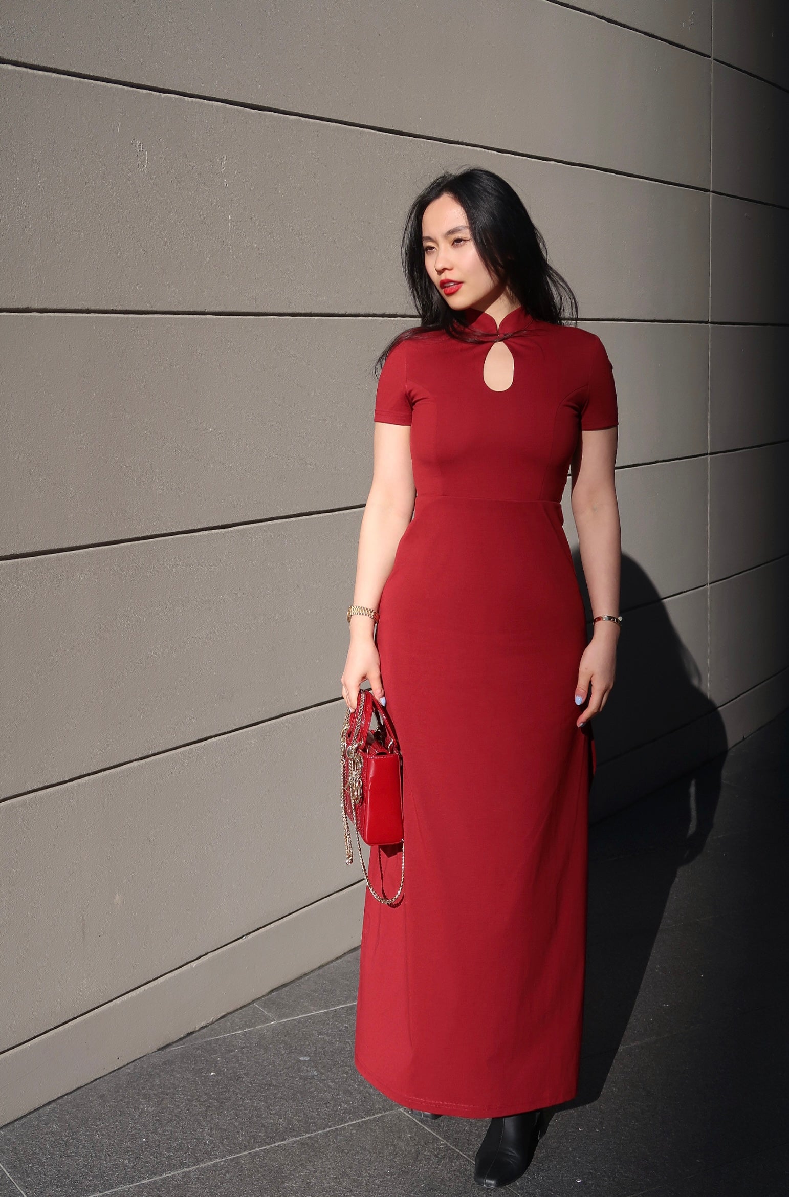 Mei Dress - Cherry Red