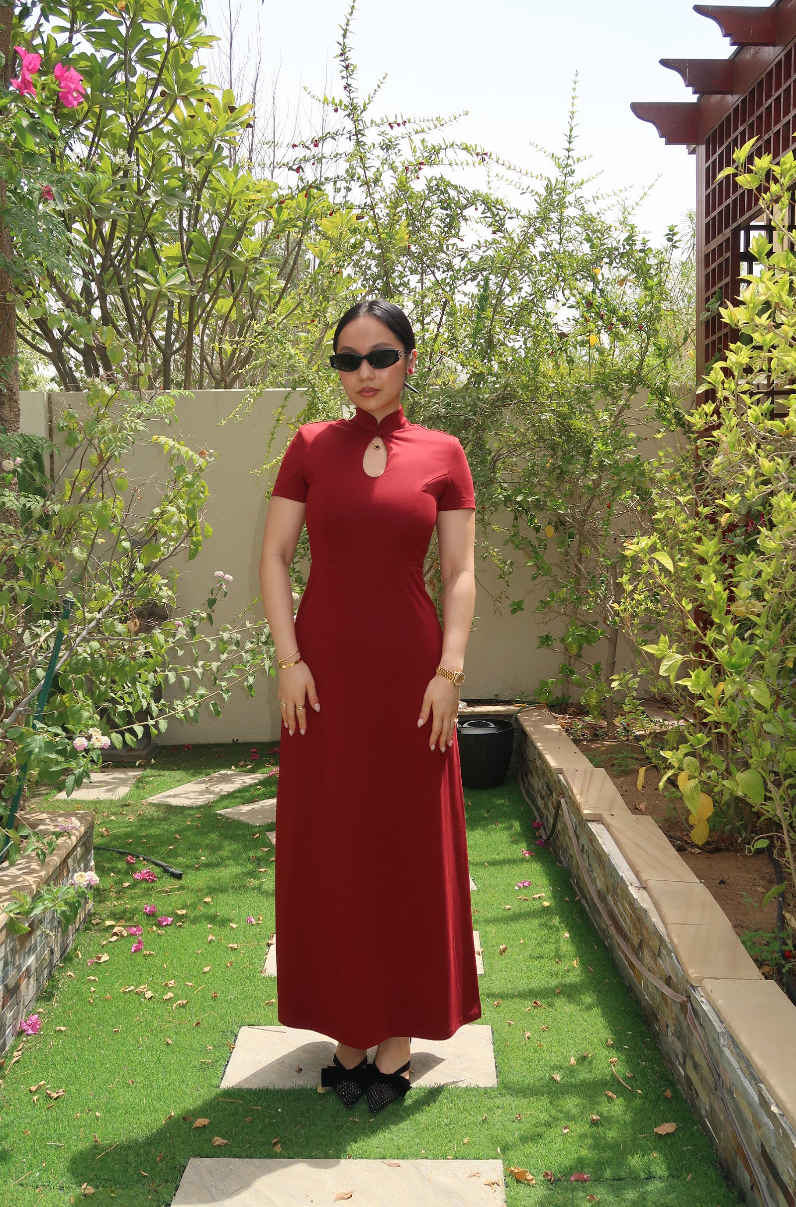 Mei Dress - Cherry Red