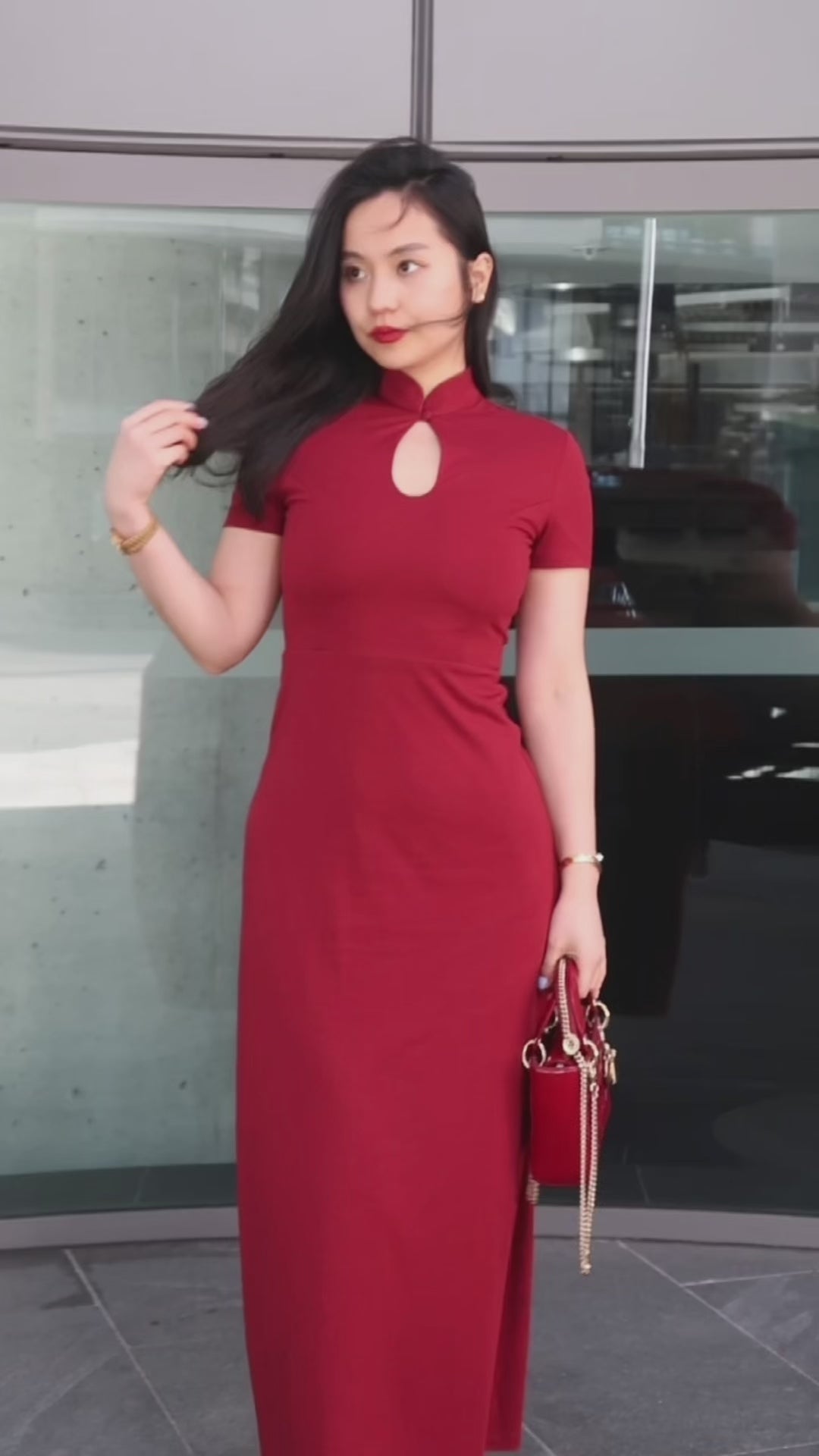 Mei Dress - Cherry Red